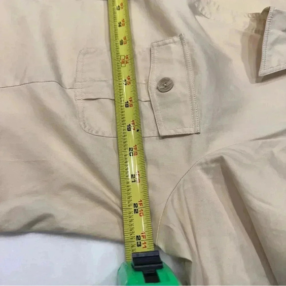 Lafayette 148 Button Down Shirt Womens Size 16 Ivory Cotton Top Collared Pockets - Picture 4 of 7